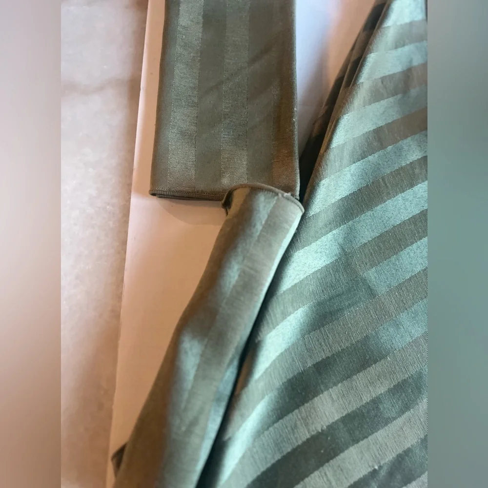 Vintage Sage Green Striped Cloth Napkins Set of 6 –Z Gallerie – Table Setting